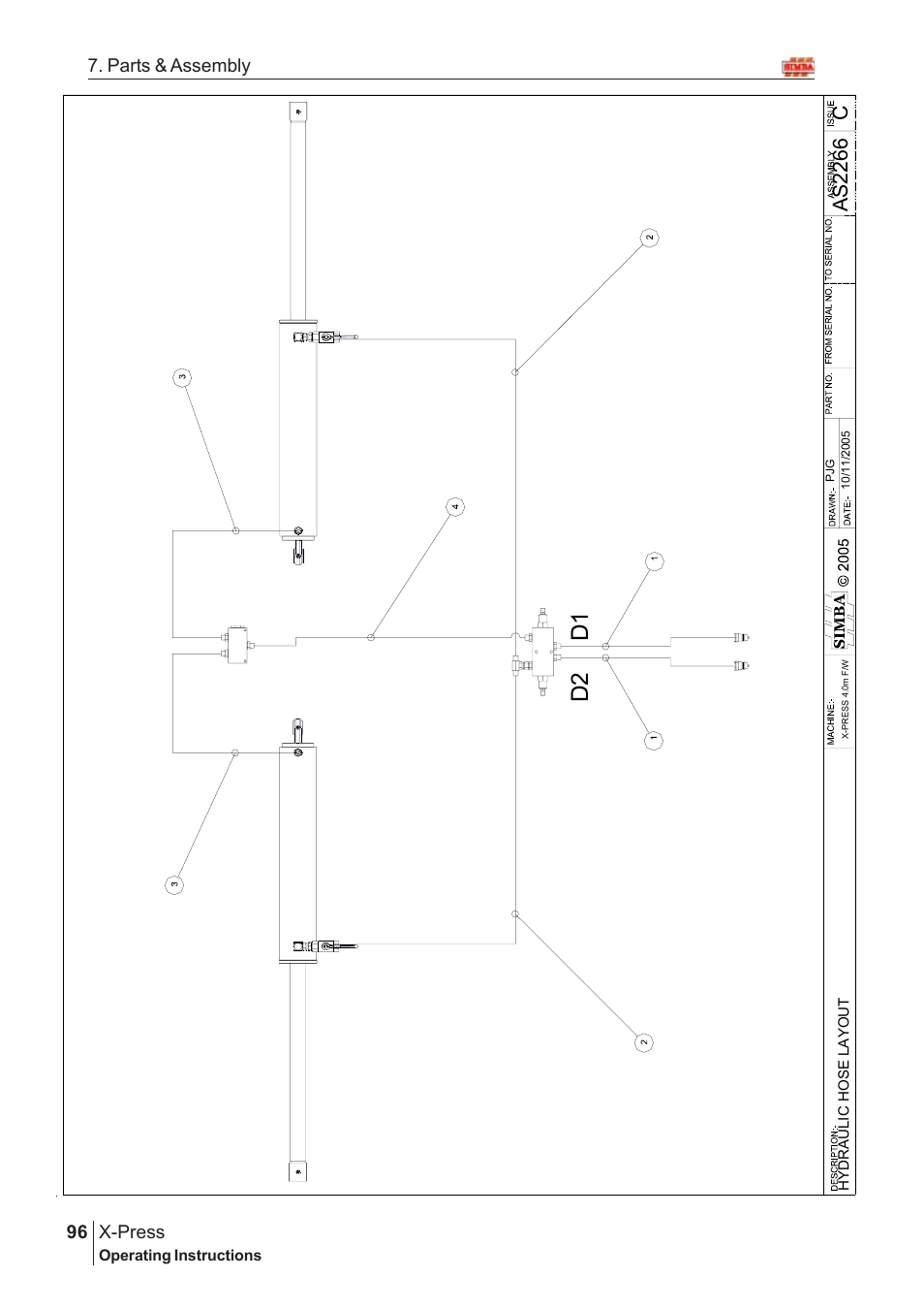 D1 d2, Cas226 6, X-press | 96 7. parts & assembly | Great Plains X-PresS 2008 Assembly Instructions User Manual | Page 62 / 72