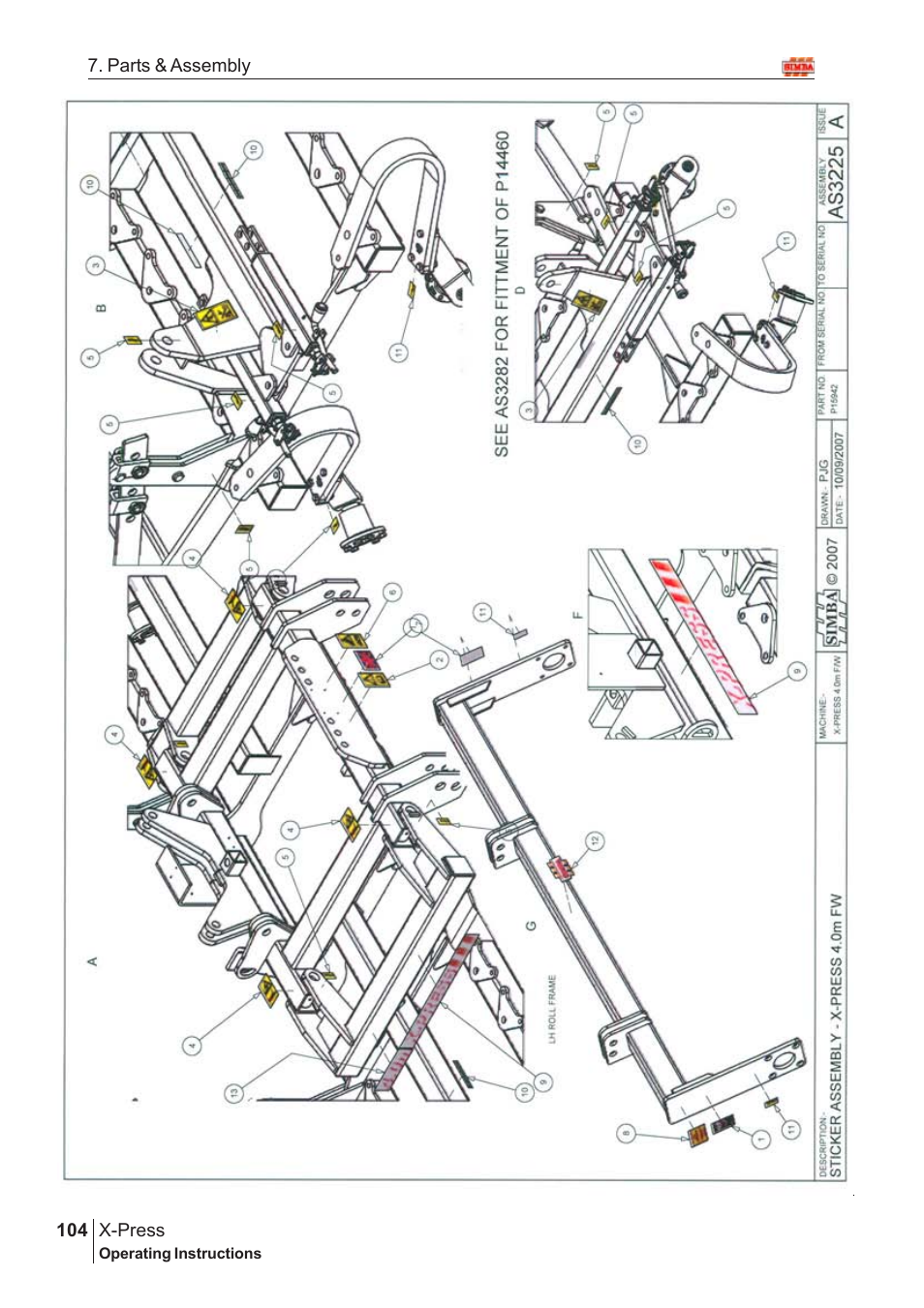 Great Plains X-PresS 2008 Assembly Instructions User Manual | Page 70 / 72