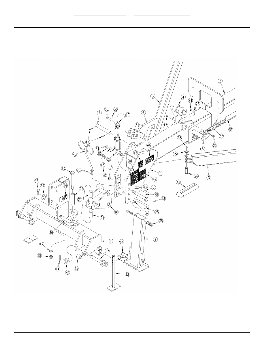 Frame, Tongue, Selected models | Table of contents part number index tongue | Great Plains YP1630F-1670 Parts Manual User Manual | Page 6 / 140