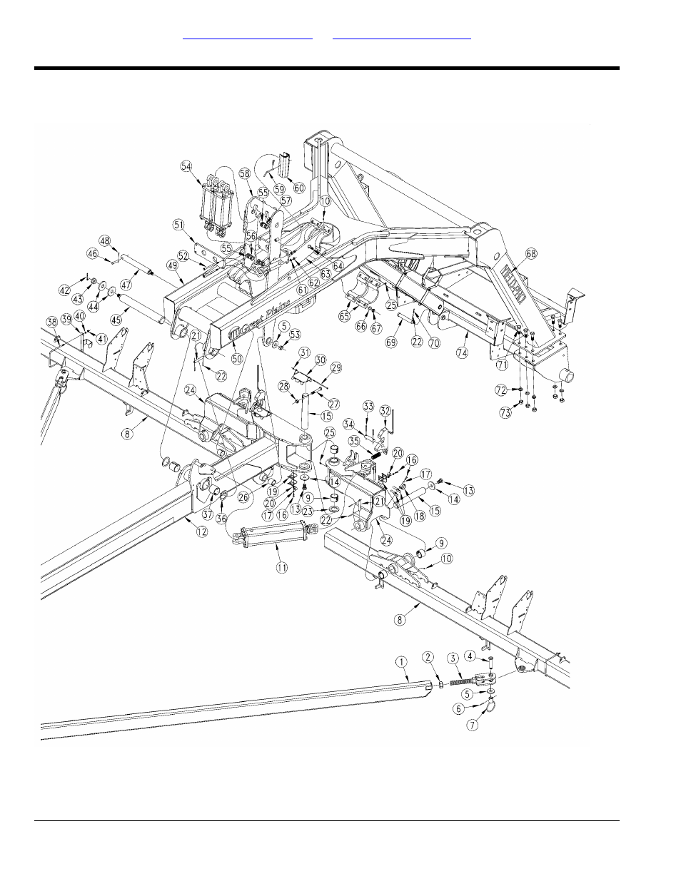 Mainframe, Table of contents part number index mainframe | Great Plains YP1630F-1670 Parts Manual User Manual | Page 8 / 140