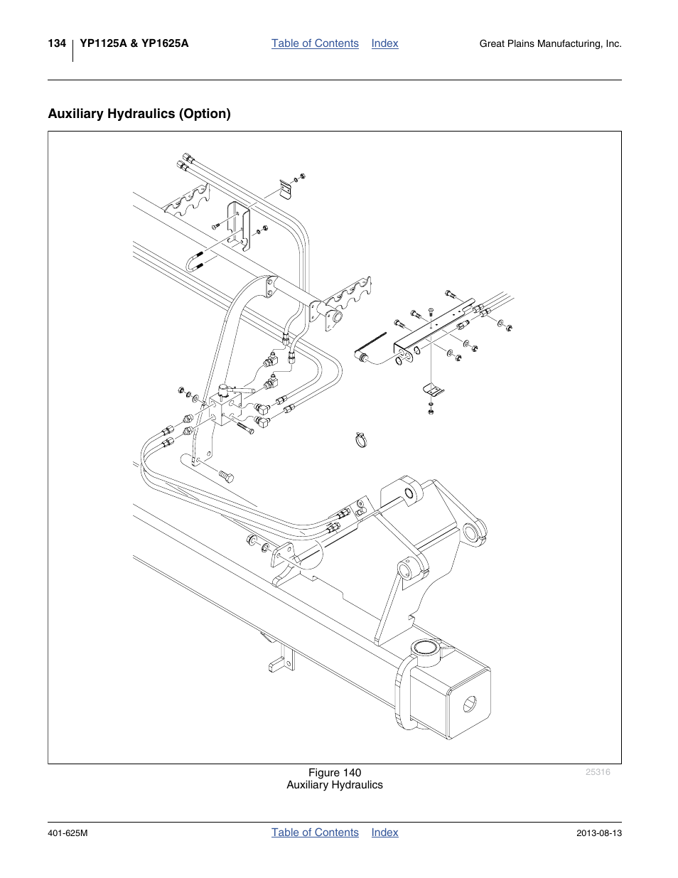Auxiliary hydraulics (option) | Great Plains YP1625A Operator Manual User Manual | Page 138 / 172