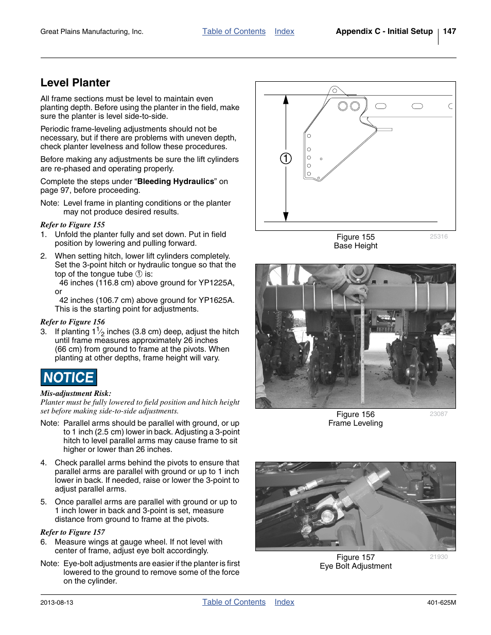Level planter | Great Plains YP1625A Operator Manual User Manual | Page 151 / 172