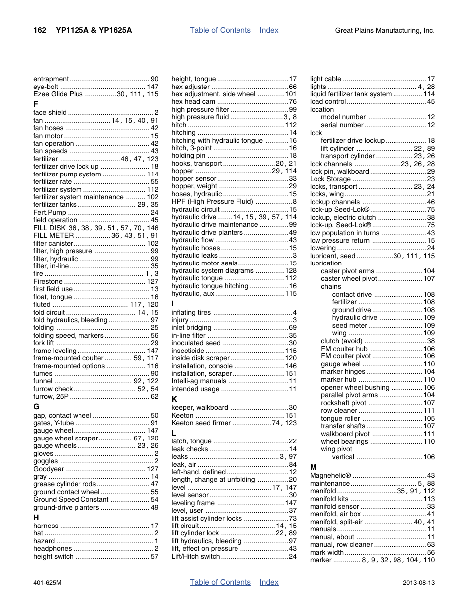 Great Plains YP1625A Operator Manual User Manual | Page 166 / 172