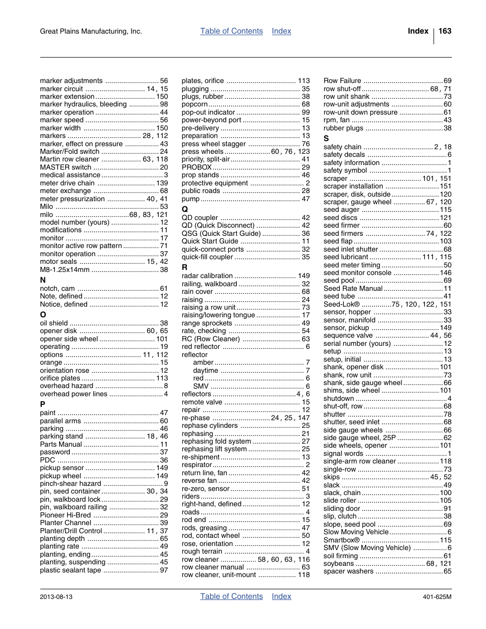 Great Plains YP1625A Operator Manual User Manual | Page 167 / 172