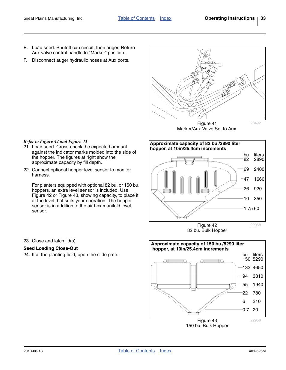 Seed loading close-out | Great Plains YP1625A Operator Manual User Manual | Page 37 / 172