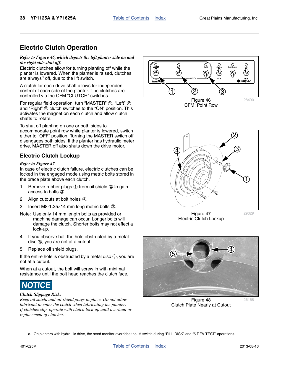 Electric clutch operation, Electric clutch lockup | Great Plains YP1625A Operator Manual User Manual | Page 42 / 172