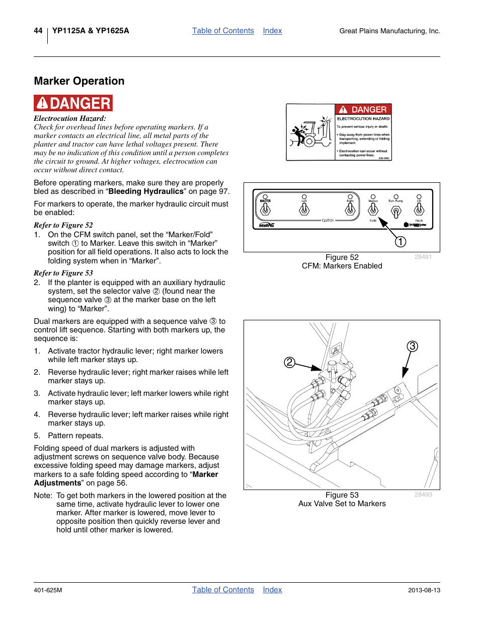 Marker operation | Great Plains YP1625A Operator Manual User Manual | Page 48 / 172