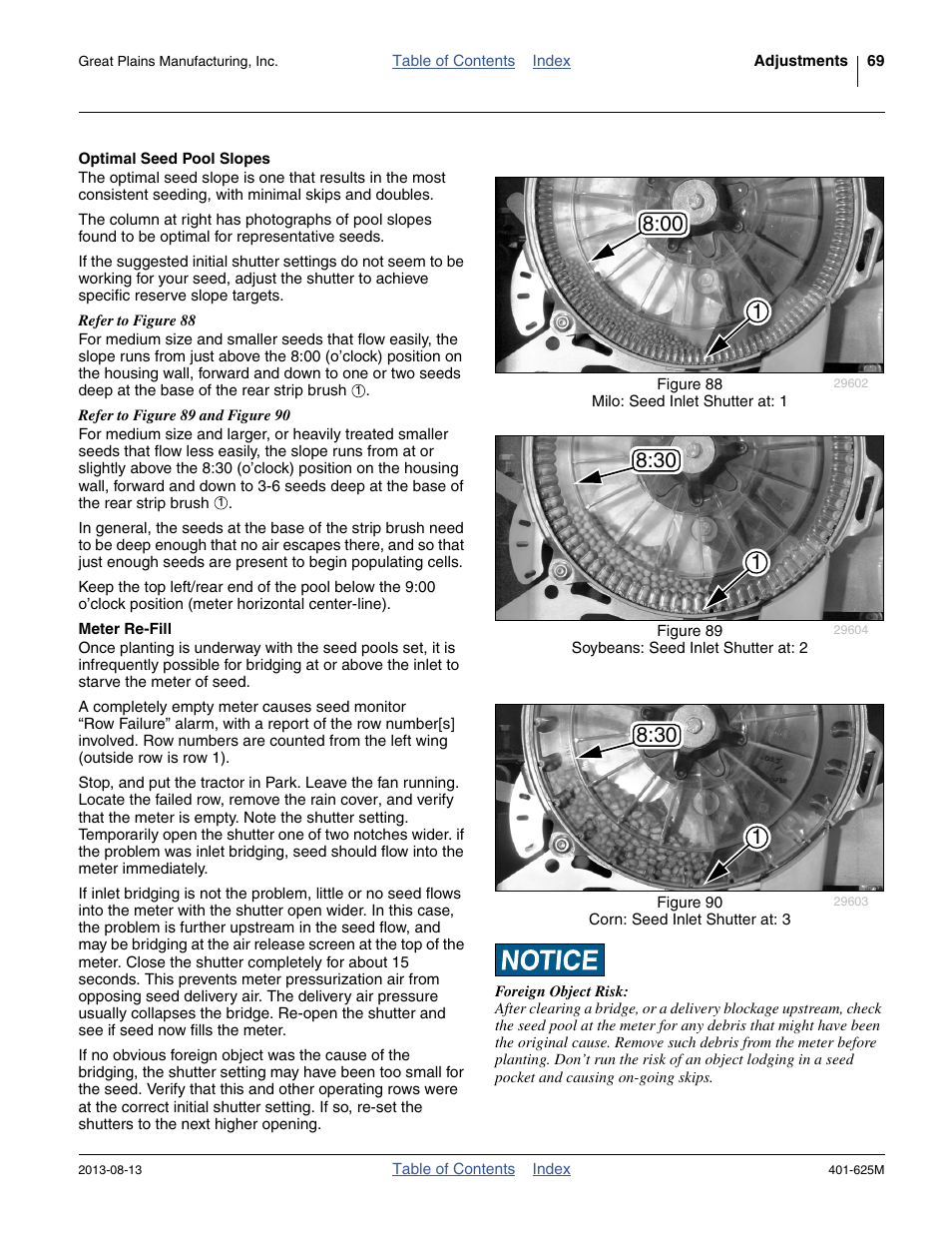 Optimal seed pool slopes, Meter re-fill, Optimal seed pool slopes meter re-fill | Great Plains YP1625A Operator Manual User Manual | Page 73 / 172