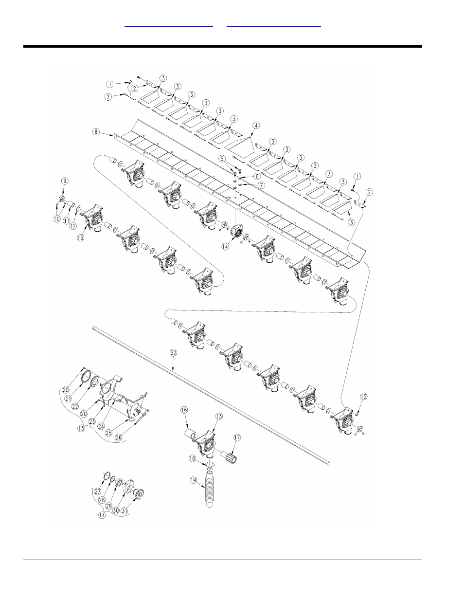 Feeder cup trays, 6" center section feeder cup tray assy. left hand, 082k) | Great Plains 3S-5000HDF Parts Manual User Manual | Page 64 / 232