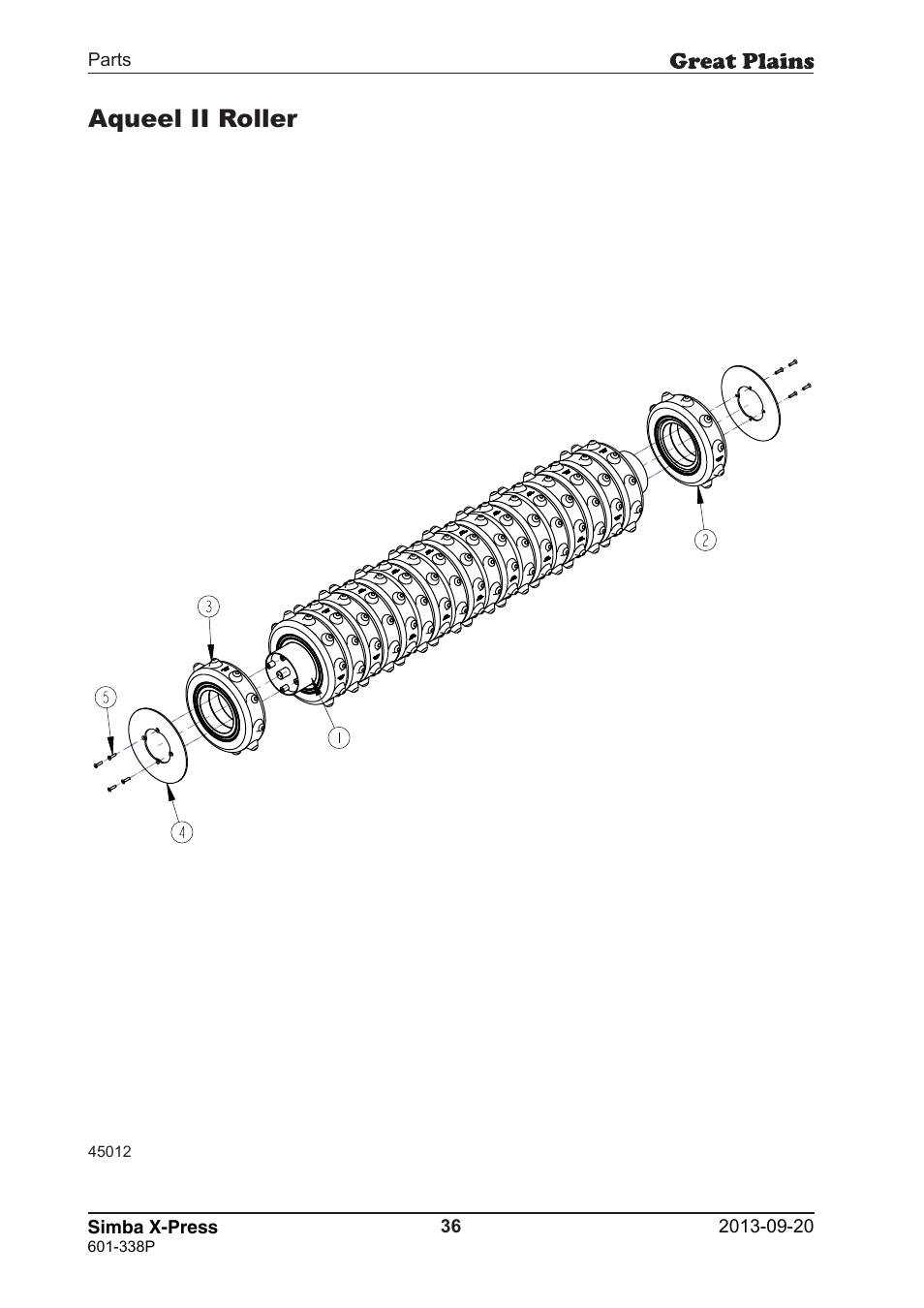 Aqueel ii roller | Great Plains Simba X-Press Parts Manual User Manual | Page 36 / 48