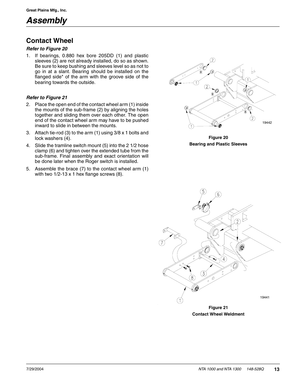 Assembly, Contact wheel | Great Plains NTA1300 Predelivery Manual User Manual | Page 15 / 37