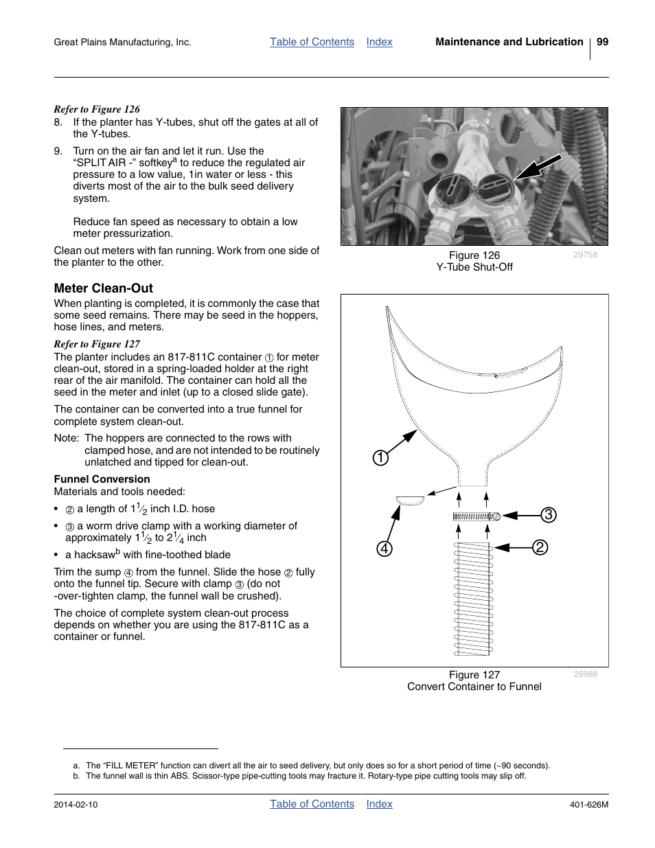 Meter clean-out, Funnel conversion | Great Plains YP2425A Operator Manual User Manual | Page 103 / 172