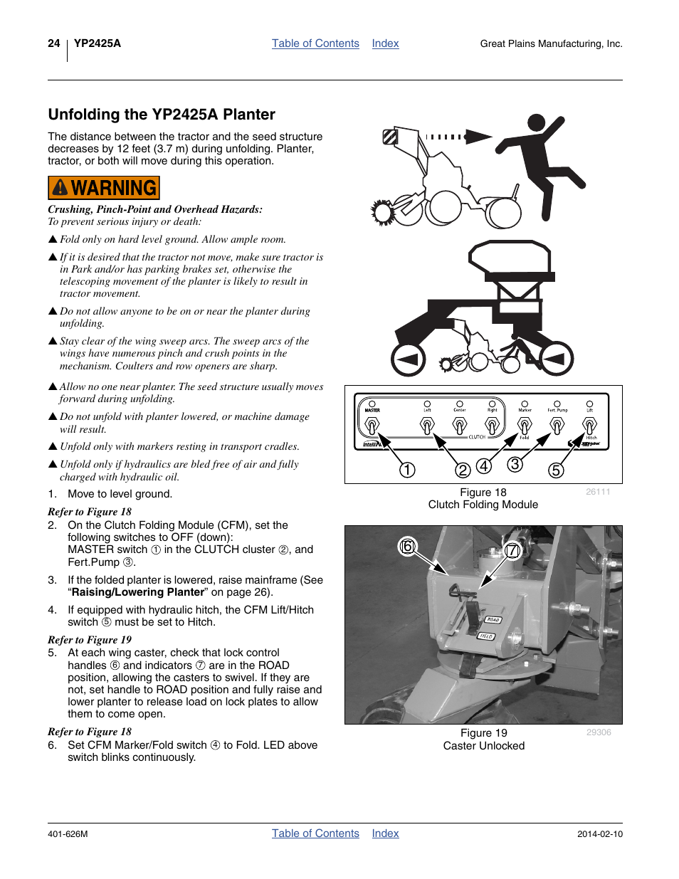 Unfolding the yp2425a planter | Great Plains YP2425A Operator Manual User Manual | Page 28 / 172