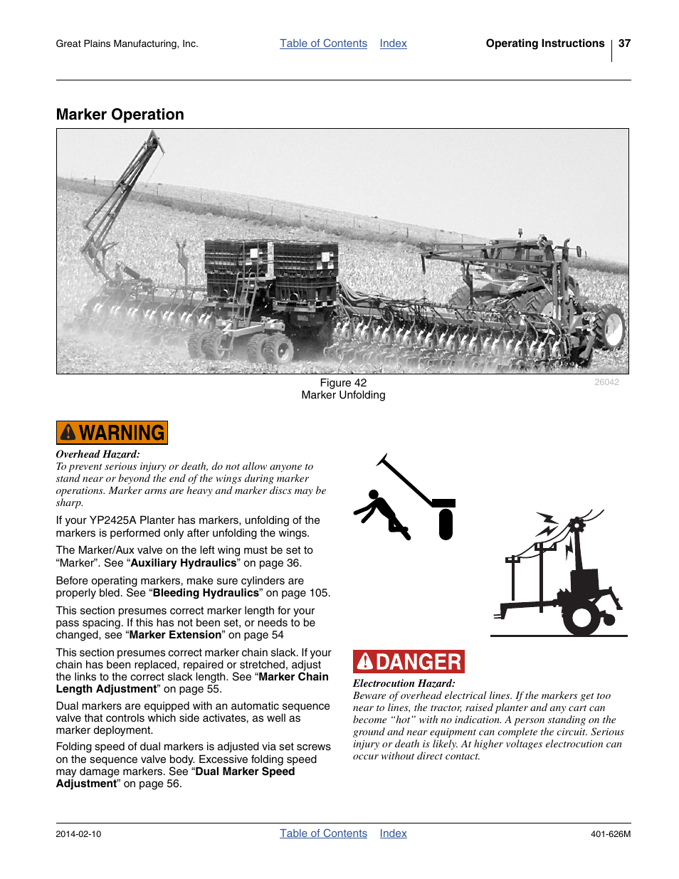 Marker operation | Great Plains YP2425A Operator Manual User Manual | Page 41 / 172