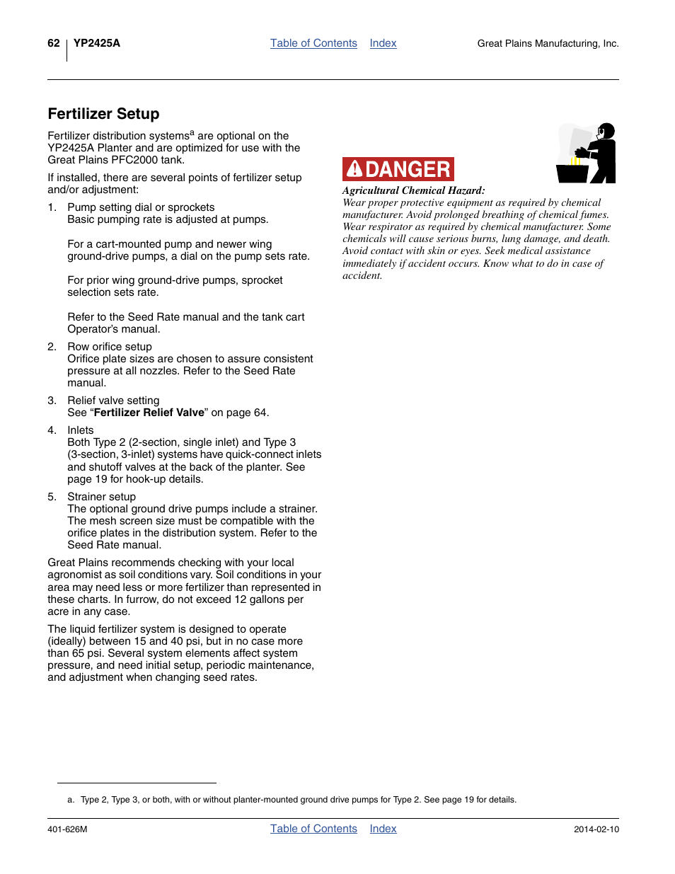 Fertilizer setup | Great Plains YP2425A Operator Manual User Manual | Page 66 / 172