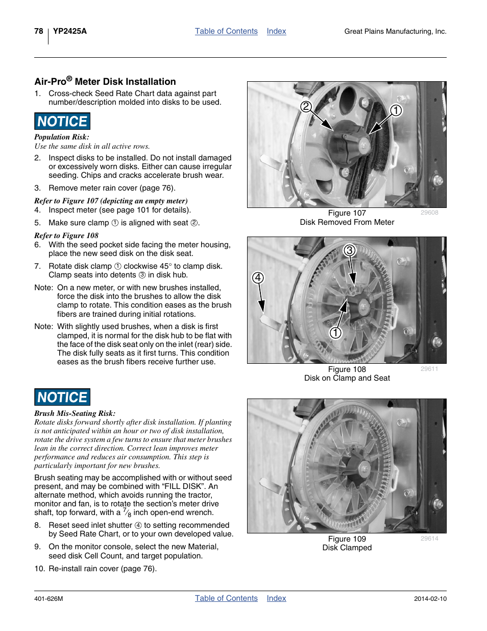 Air-pro® meter disk installation, Air-pro, See “ air-pro | Meter disk installation ” on | Great Plains YP2425A Operator Manual User Manual | Page 82 / 172