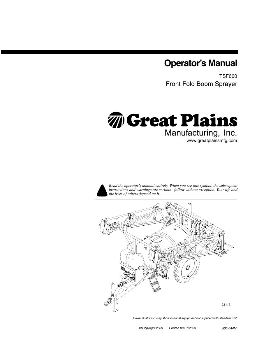 Great Plains TSF660 Operator Manual User Manual | 56 pages