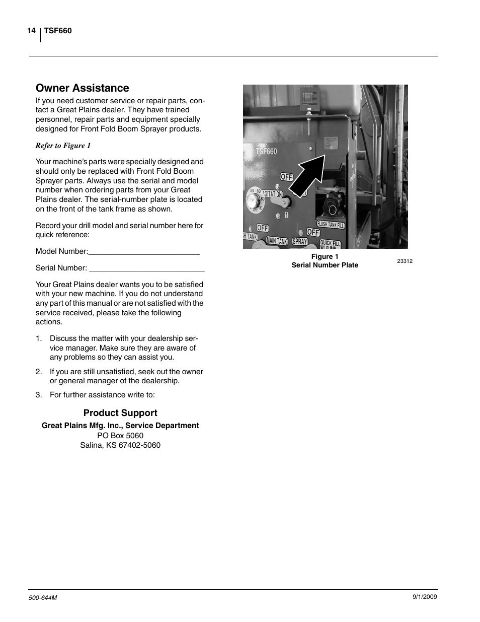 Owner assistance | Great Plains TSF660 Operator Manual User Manual | Page 16 / 56