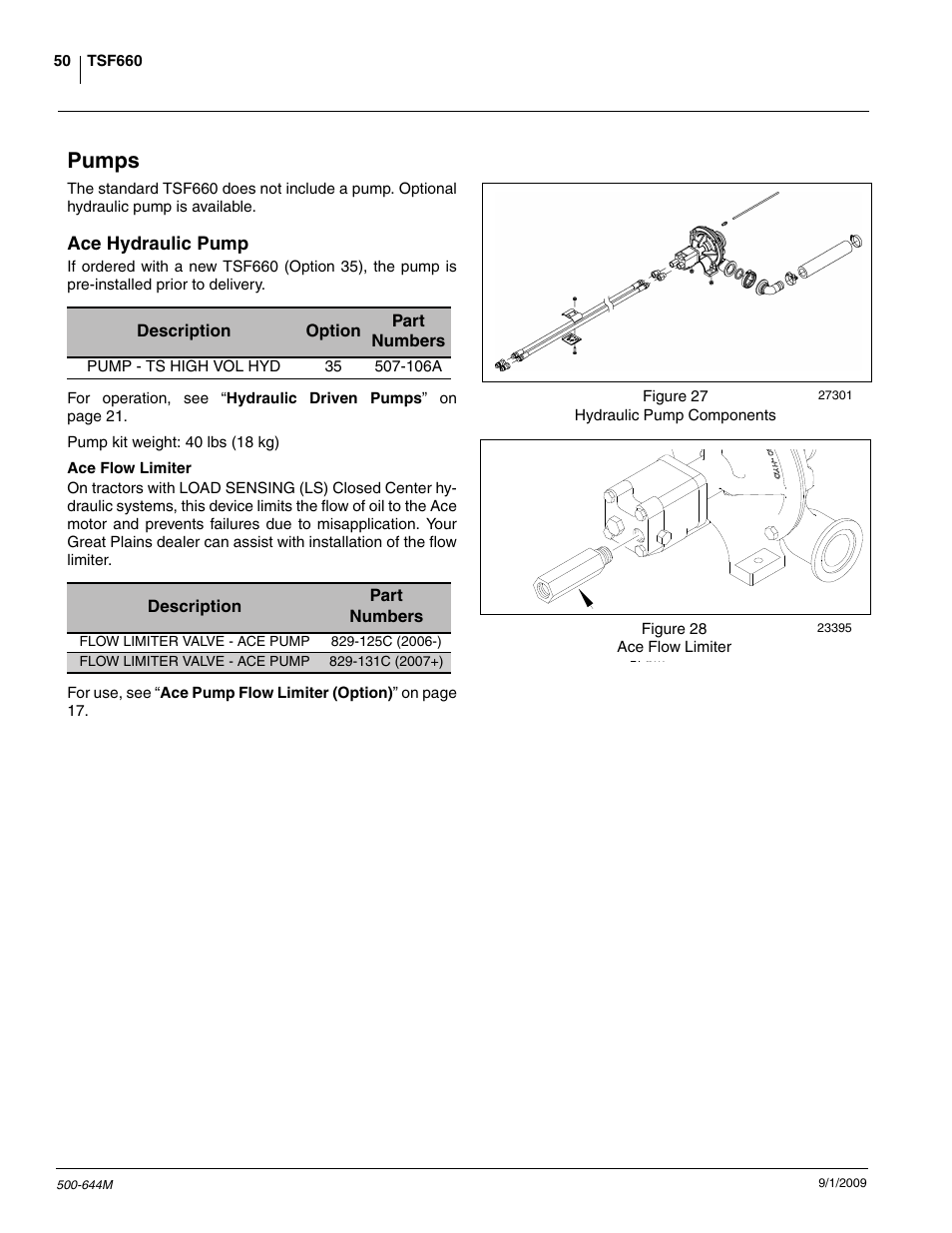 Pumps | Great Plains TSF660 Operator Manual User Manual | Page 52 / 56