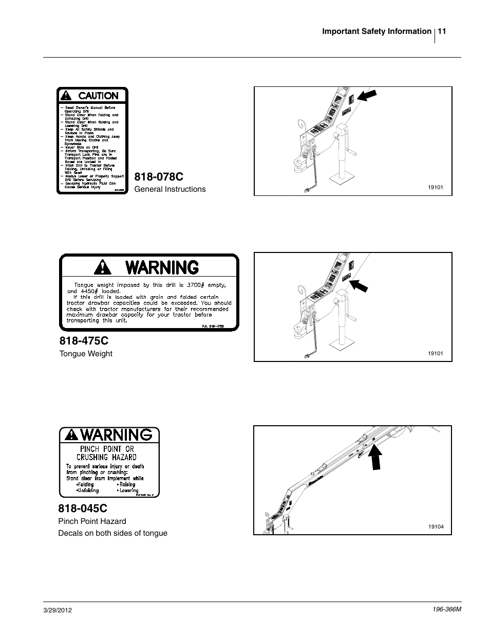 475c, 045c, 078c | Great Plains 3N-3020 Operator Manual User Manual | Page 13 / 76