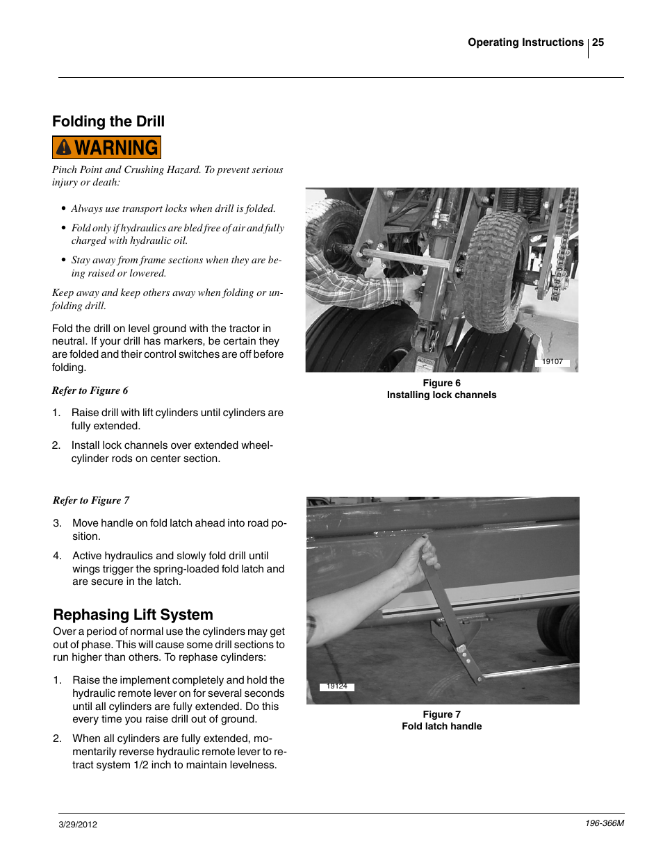 Folding the drill, Rephasing lift system | Great Plains 3N-3020 Operator Manual User Manual | Page 27 / 76