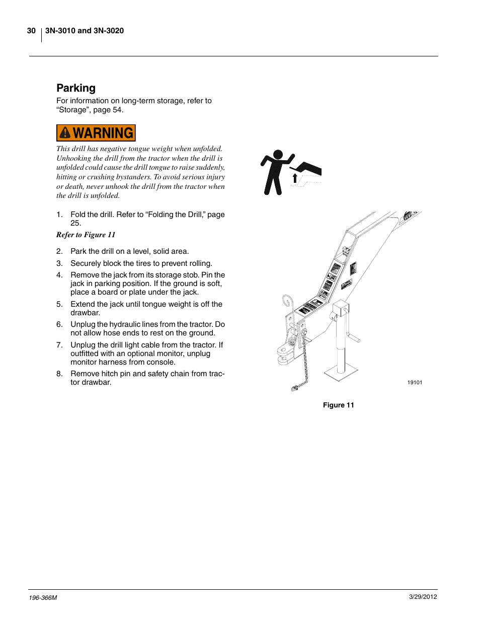 Parking | Great Plains 3N-3020 Operator Manual User Manual | Page 32 / 76