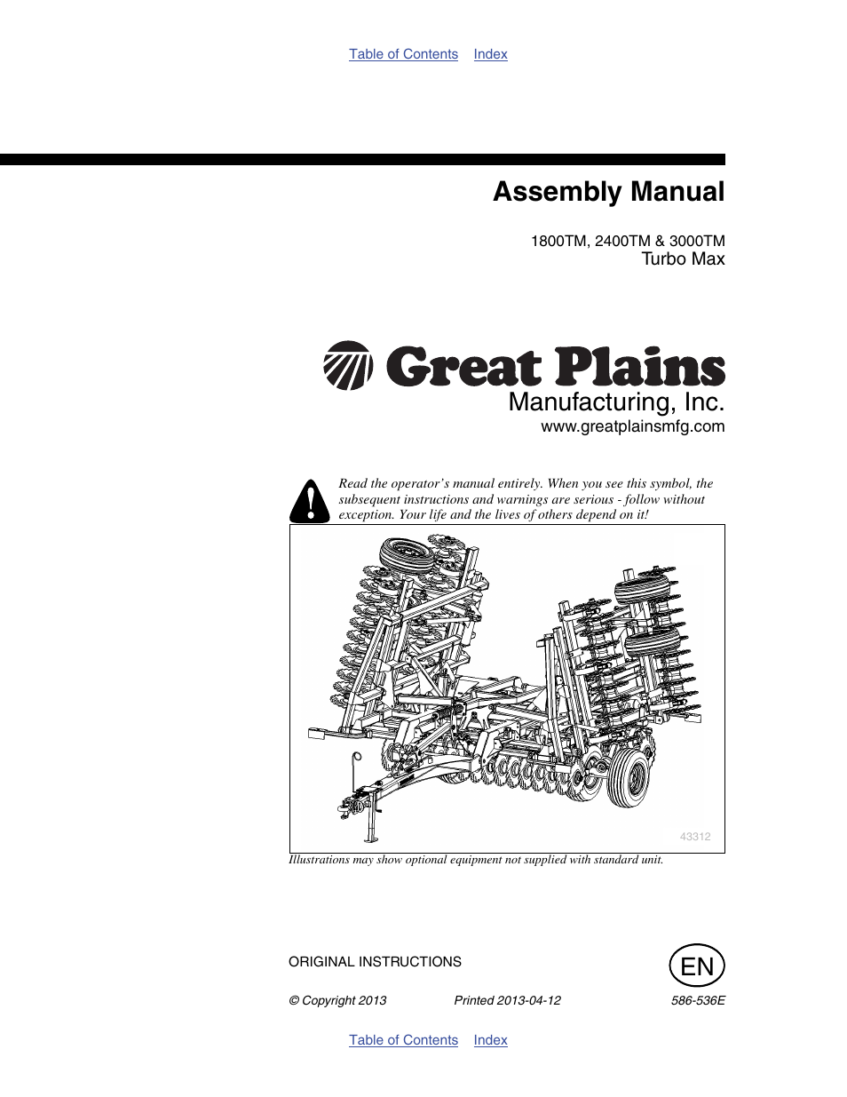 Great Plains 4000TM Assembly Manual User Manual | 64 pages