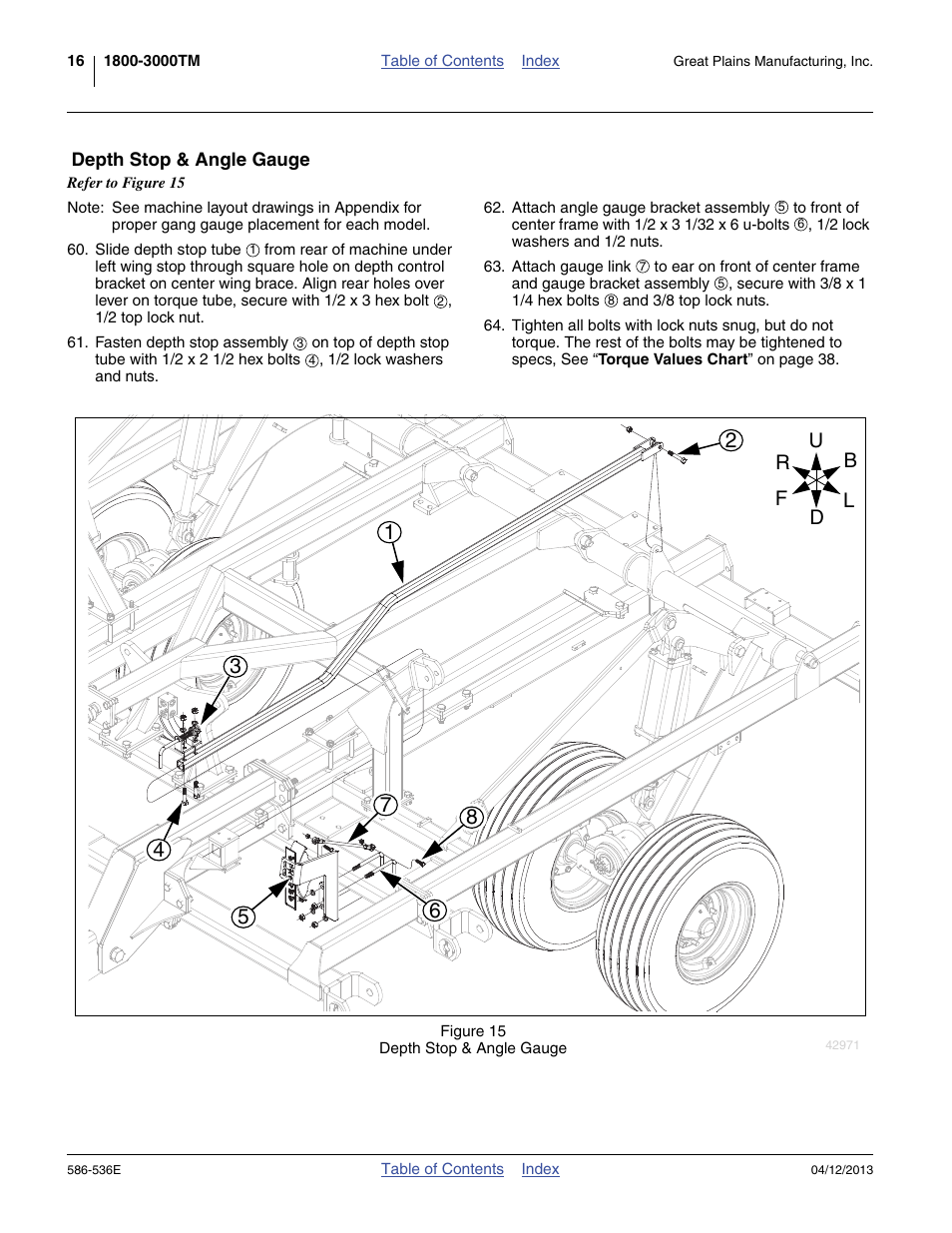 Depth stop & angle gauge | Great Plains 4000TM Assembly Manual User Manual | Page 20 / 64