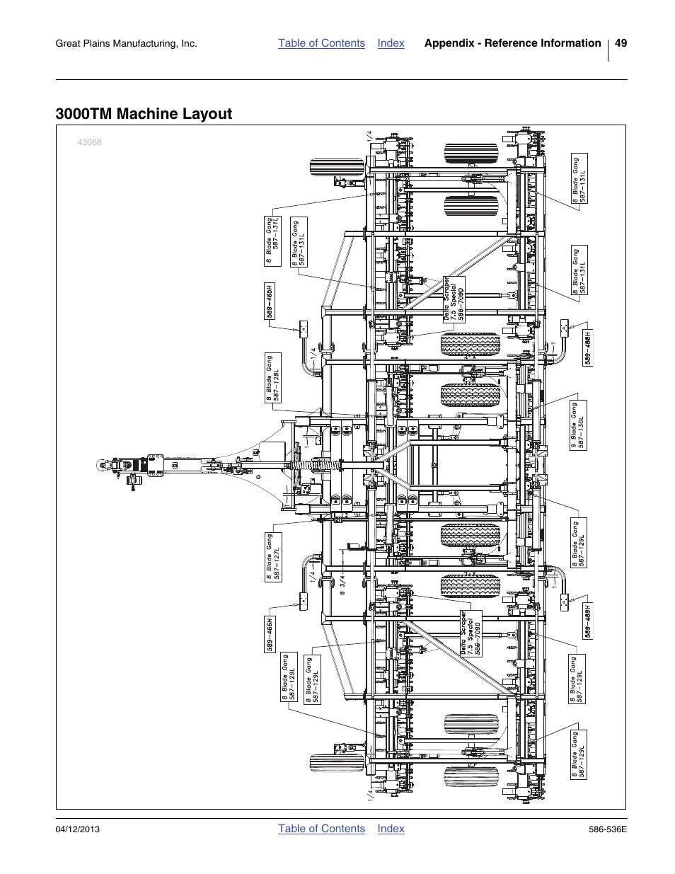 3000tm machine layout | Great Plains 4000TM Assembly Manual User Manual | Page 53 / 64