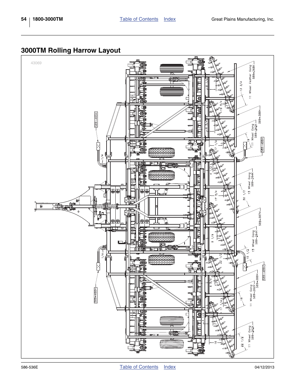 3000tm rolling harrow layout | Great Plains 4000TM Assembly Manual User Manual | Page 58 / 64