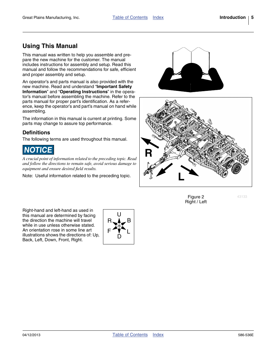 Using this manual, Definitions | Great Plains 4000TM Assembly Manual User Manual | Page 9 / 64