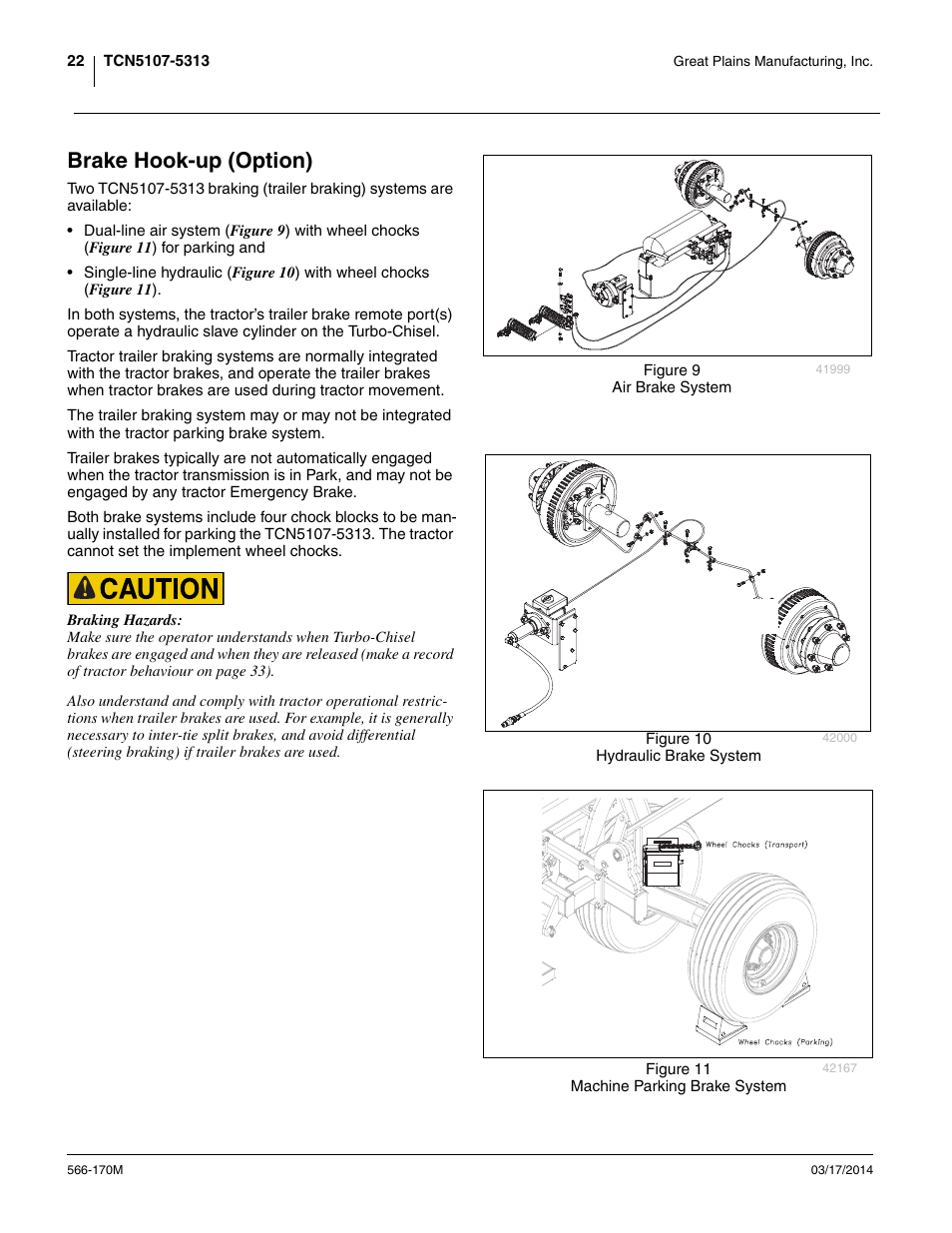 Brake hook-up (option) | Great Plains TCN5313 Operator Manual User Manual | Page 26 / 76