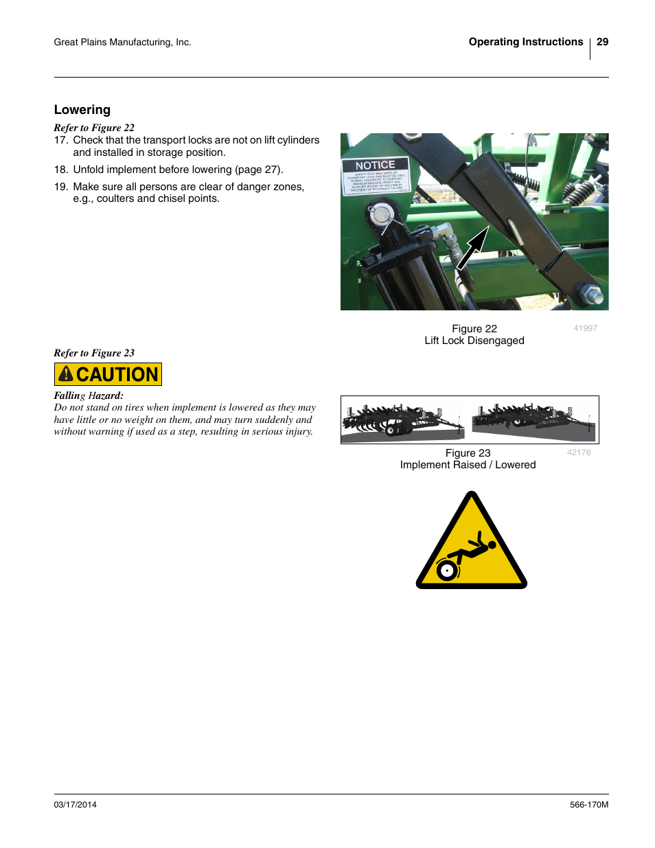 Lowering | Great Plains TCN5313 Operator Manual User Manual | Page 33 / 76