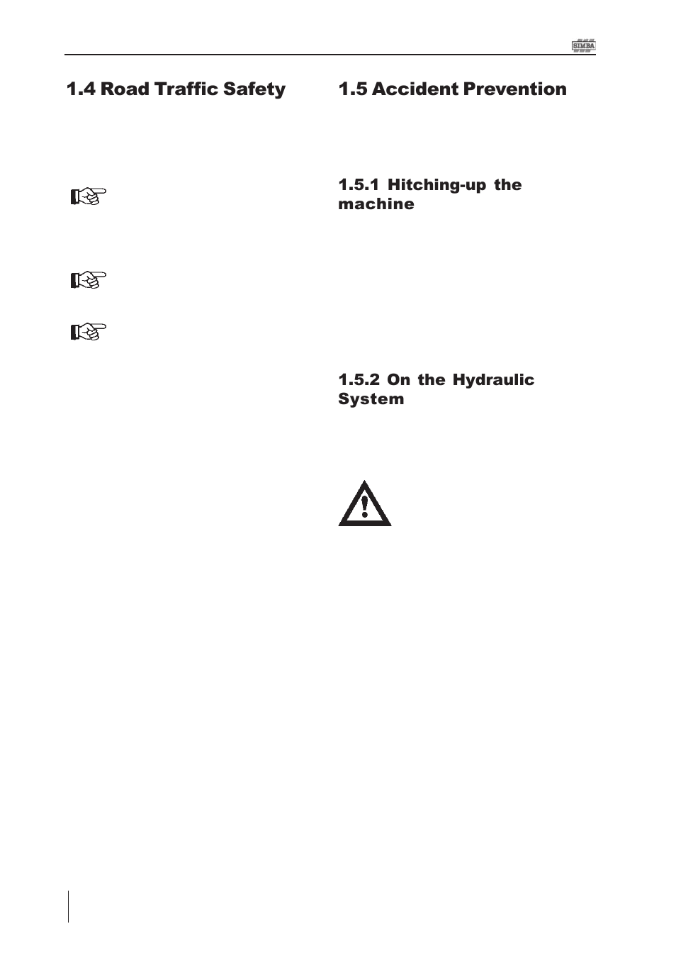 5 accident prevention, 4 road traffic safety | Great Plains P15061 Serial No 12682 User Manual | Page 12 / 172