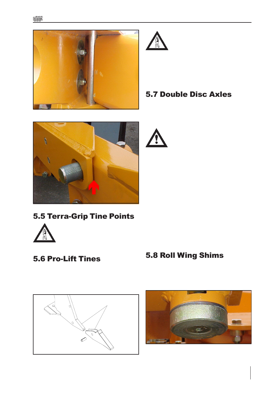 7 double disc axles, 8 roll wing shims, 6 pro-lift tines | 5 terra-grip tine points | Great Plains P15061 Serial No 12682 User Manual | Page 31 / 172