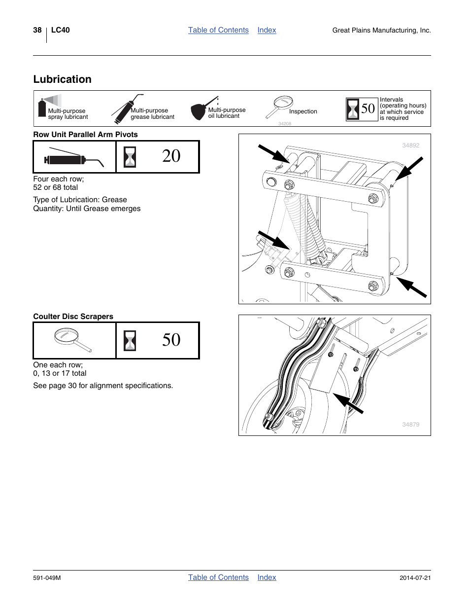 Lubrication | Great Plains LC40 Operator Manual User Manual | Page 42 / 56