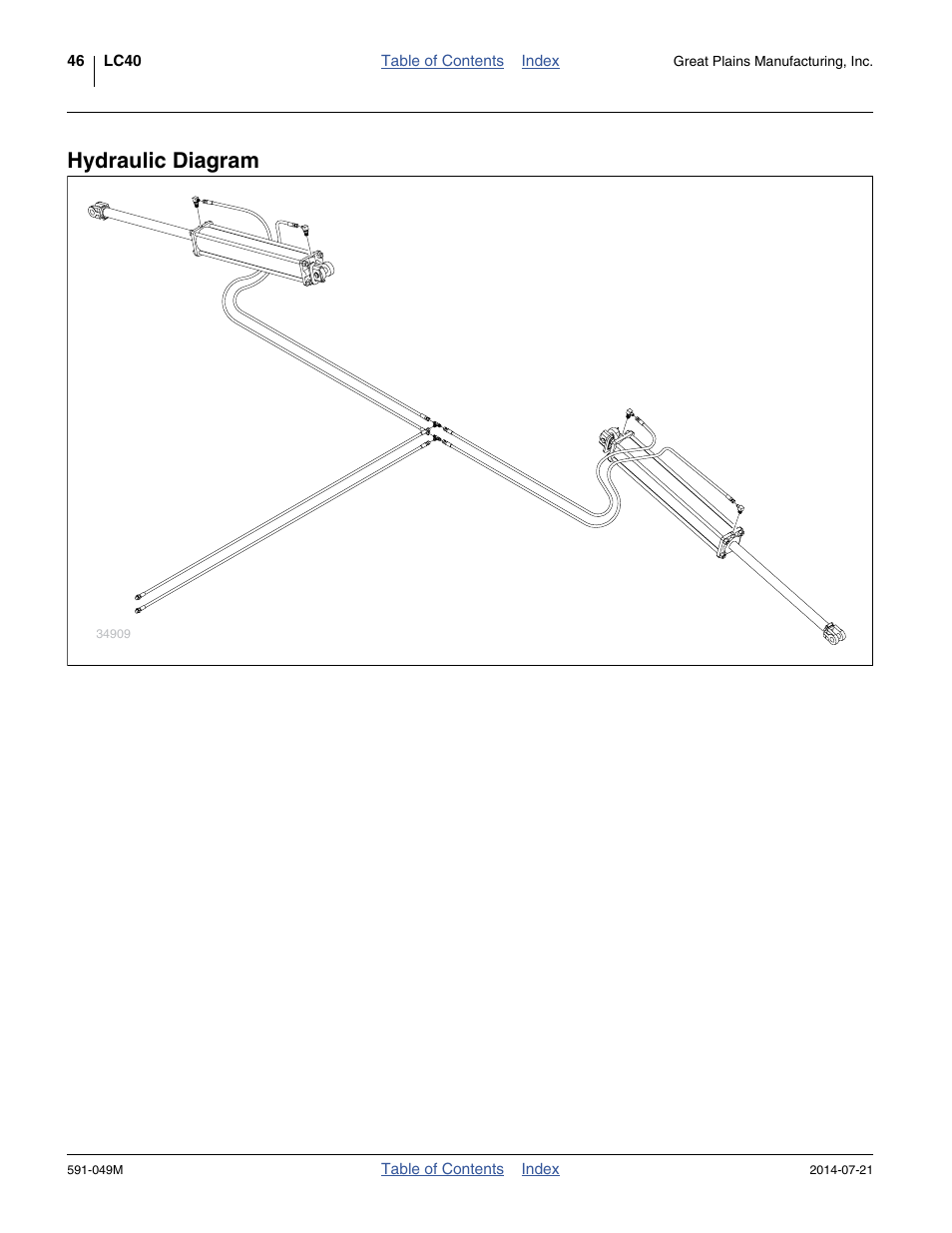 Hydraulic diagram | Great Plains LC40 Operator Manual User Manual | Page 50 / 56