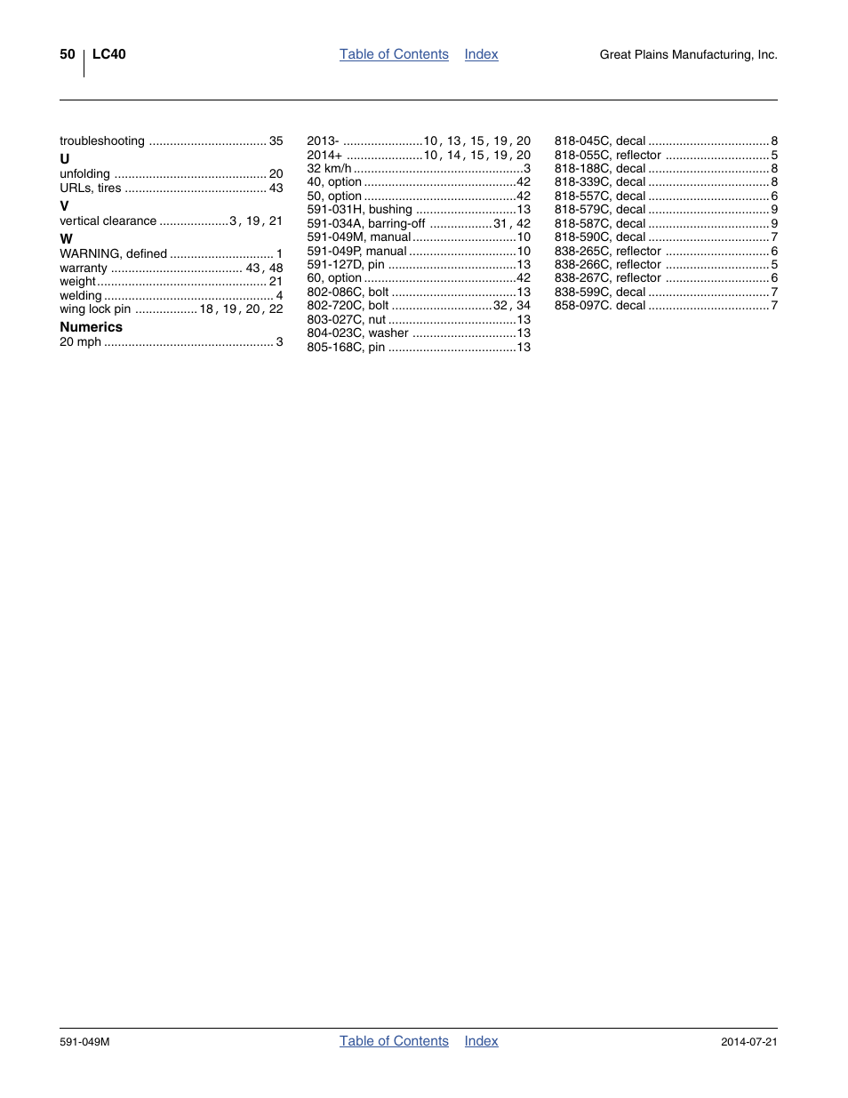 Great Plains LC40 Operator Manual User Manual | Page 54 / 56