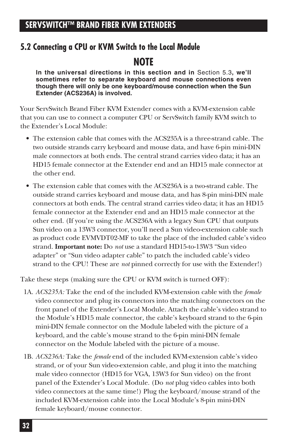 Black Box ACS235A User Manual | Page 33 / 103