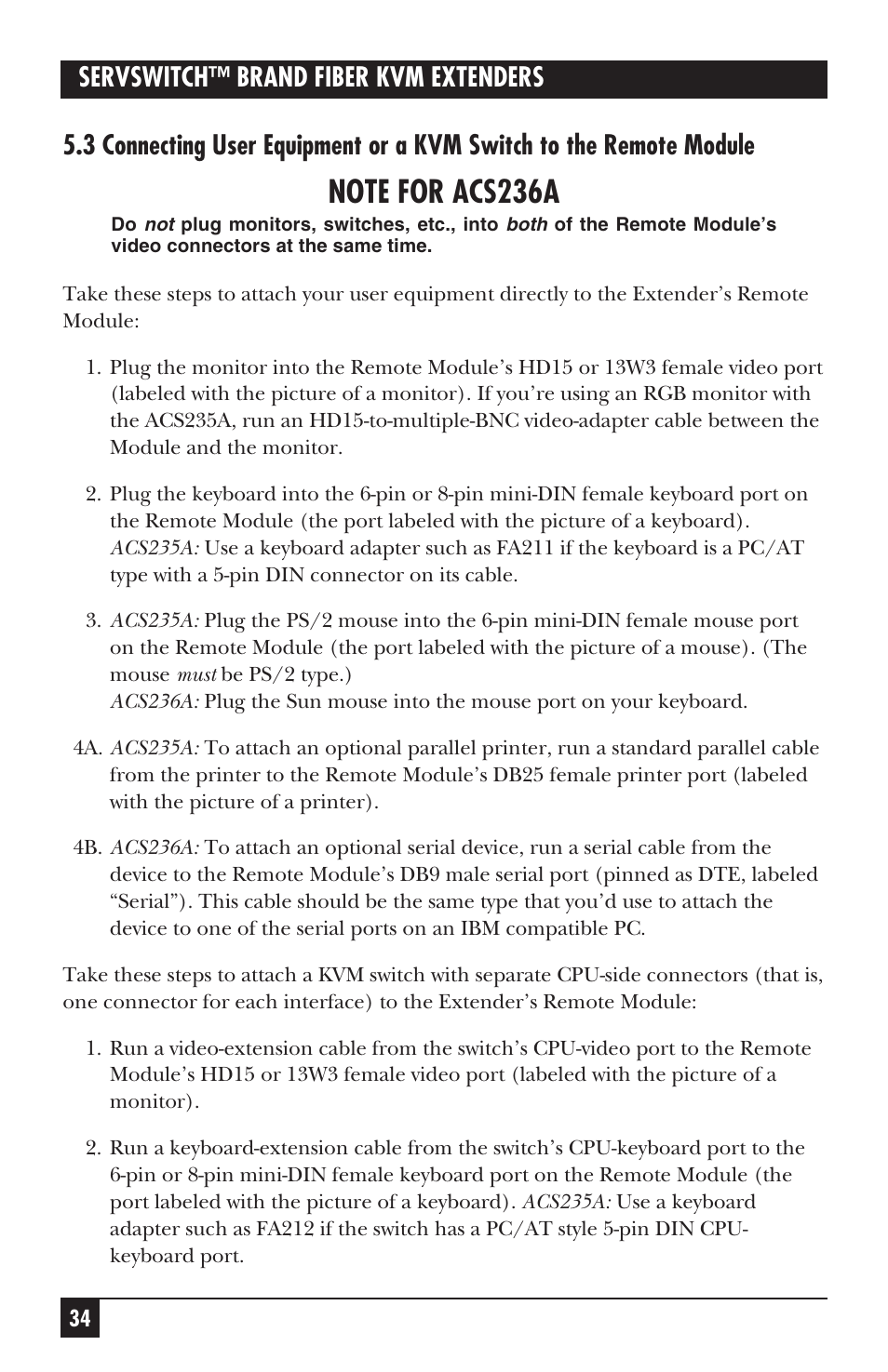 Black Box ACS235A User Manual | Page 35 / 103