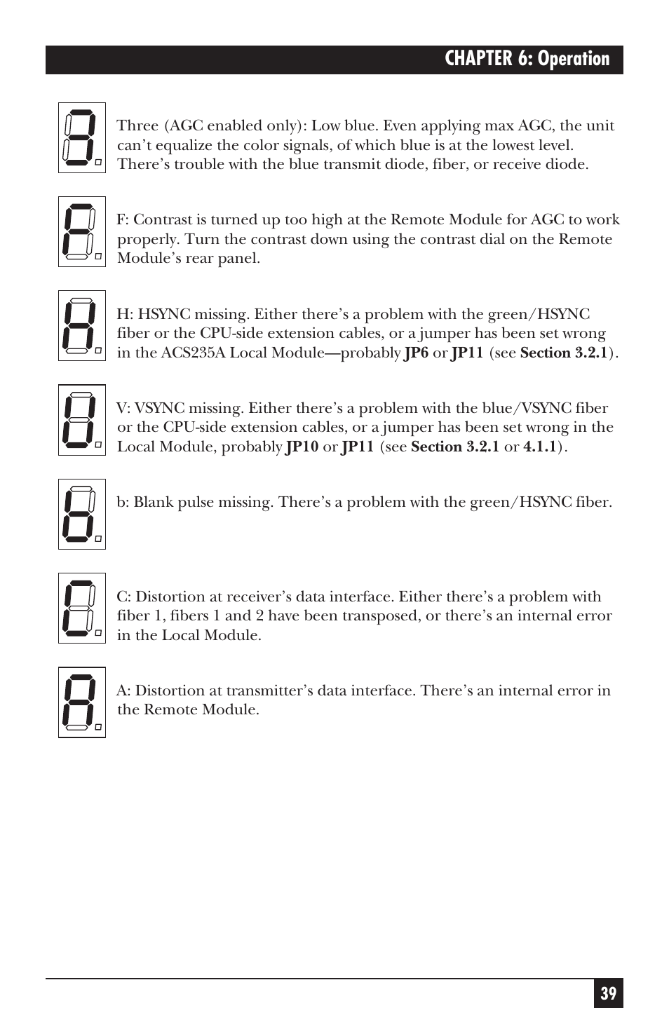 Chapter 6: operation | Black Box ACS235A User Manual | Page 40 / 103