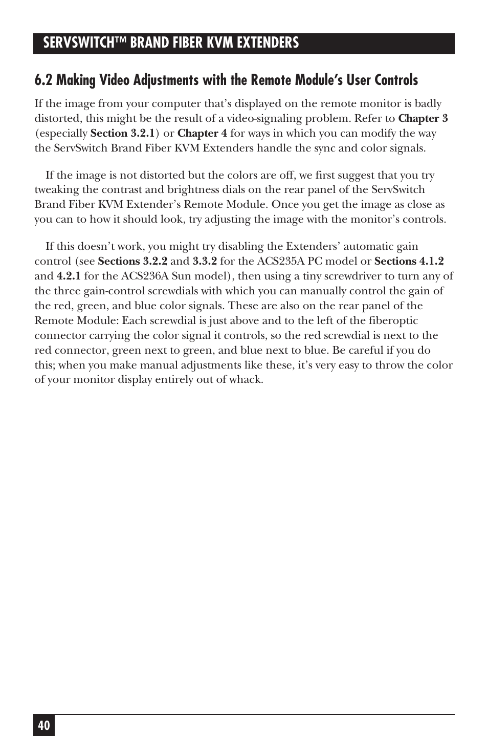 Black Box ACS235A User Manual | Page 41 / 103