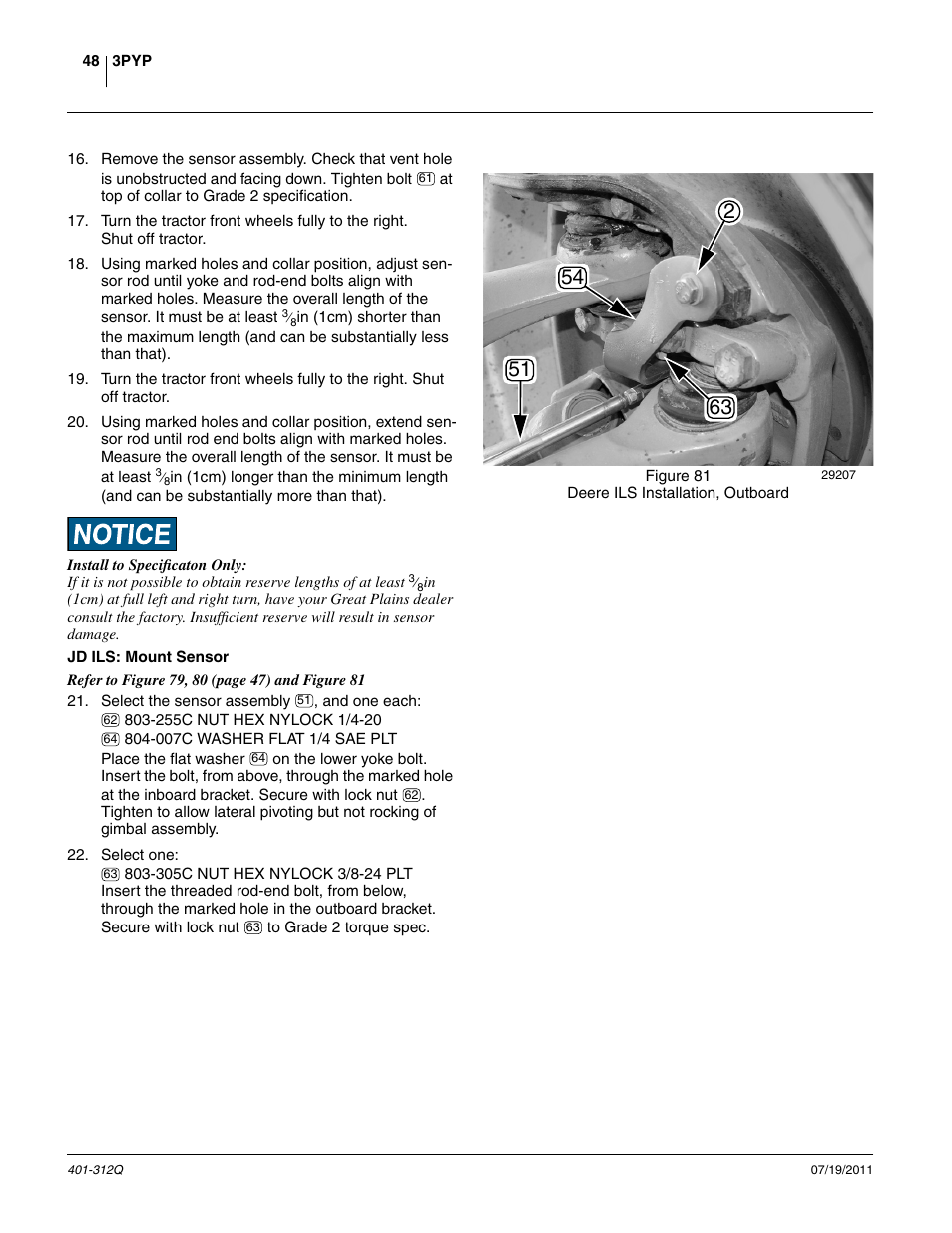 Great Plains 3PYP Predelivery Manual User Manual | Page 52 / 82
