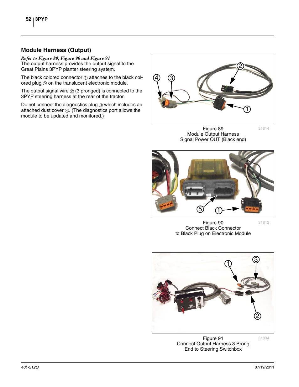 Module harness (output) | Great Plains 3PYP Predelivery Manual User Manual | Page 56 / 82