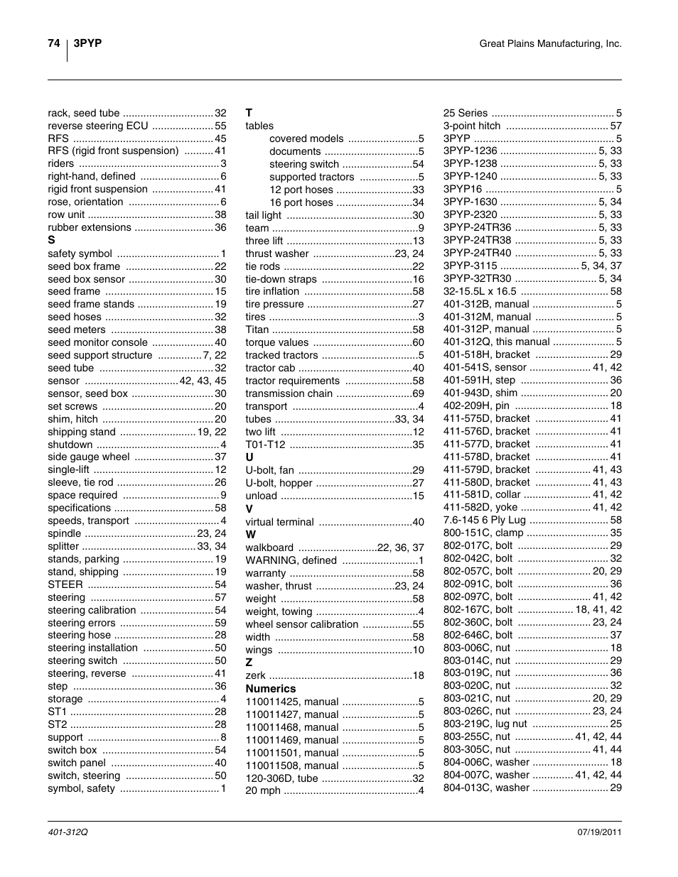 Great Plains 3PYP Predelivery Manual User Manual | Page 78 / 82