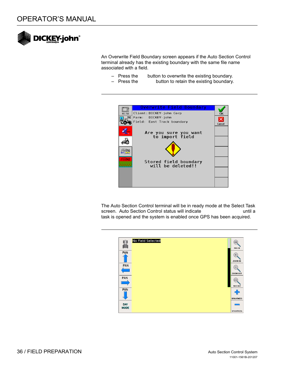 Operator’s manual | Great Plains DICKEY-john Auto Section Control User Manual | Page 38 / 65