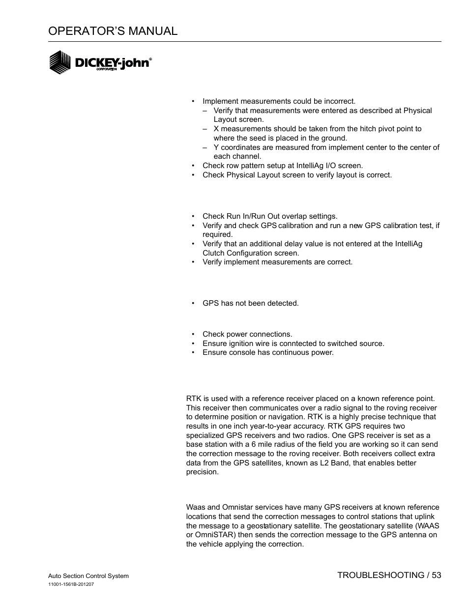 Operator’s manual | Great Plains DICKEY-john Auto Section Control User Manual | Page 55 / 65