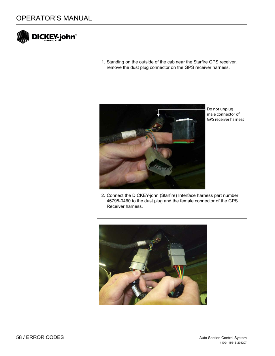 Operator’s manual | Great Plains DICKEY-john Auto Section Control User Manual | Page 60 / 65