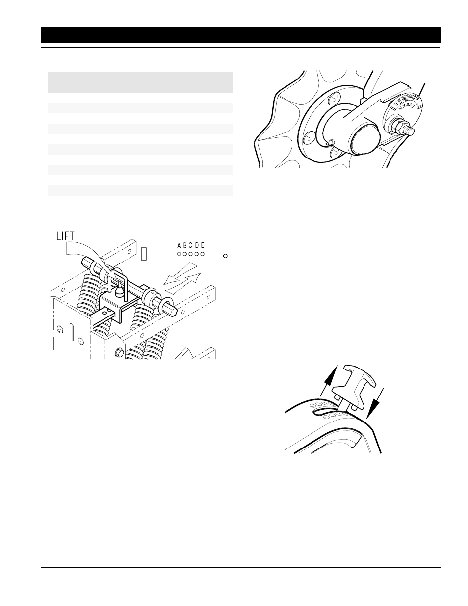 Row unit mounted coulter, Depth adjustment, 1 x 12 closing wheel adjustments | Down force pressure chart | Great Plains 80403P Operator Manual User Manual | Page 13 / 42