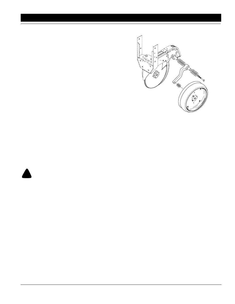 Caution, Spreader and scraper, Disk | Gauge wheels, Outside scrapers, Shear pins, Chain tension | Great Plains 80403P Operator Manual User Manual | Page 31 / 42